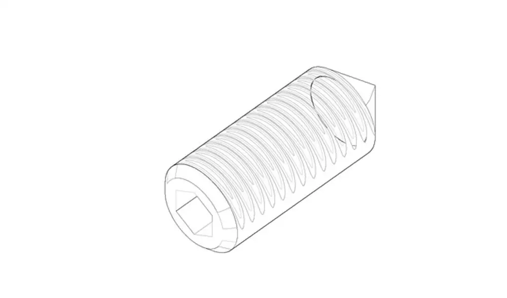 DORNBRACHT Befestigung Gewindestift ERSATZTEILE 093111134 M4 x 10 mm, 09311113490 Galeriebild 1